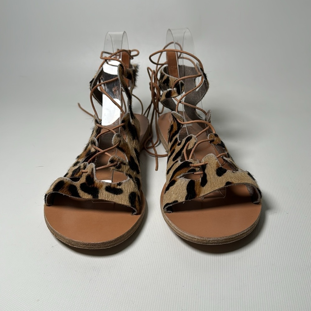 Ancient Greek Sandals Antigone Lace-Up Calf Hair Sandal - sz 38 - Picture 4 of 7